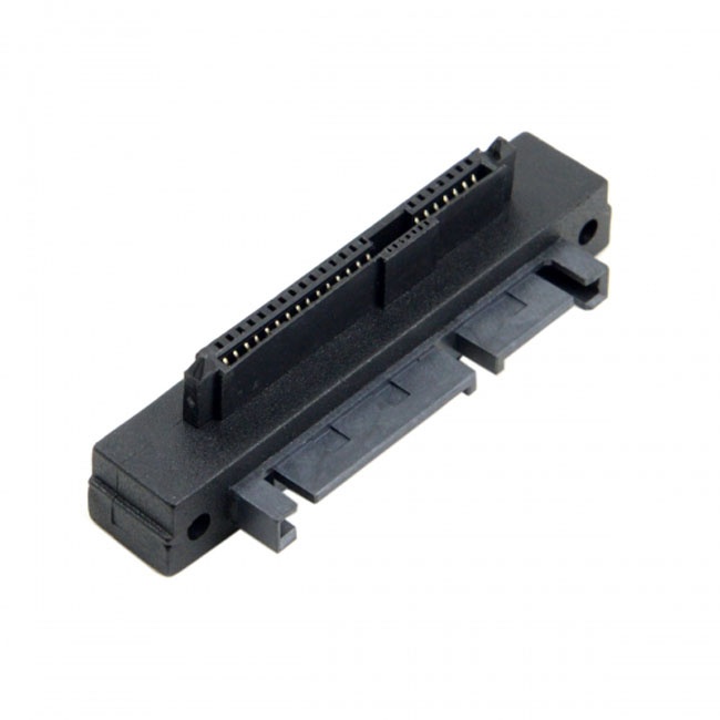 Jimier Right Angled 90 Degree SFF-8482 SAS 22 Pin to 7 Pin + 15 Pin SATA Adapter SF-095