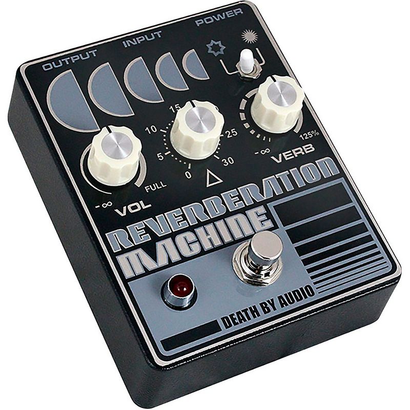 DEATH BY AUDIO Reverberation Machine Reverb Effects Pedal Silver on Black