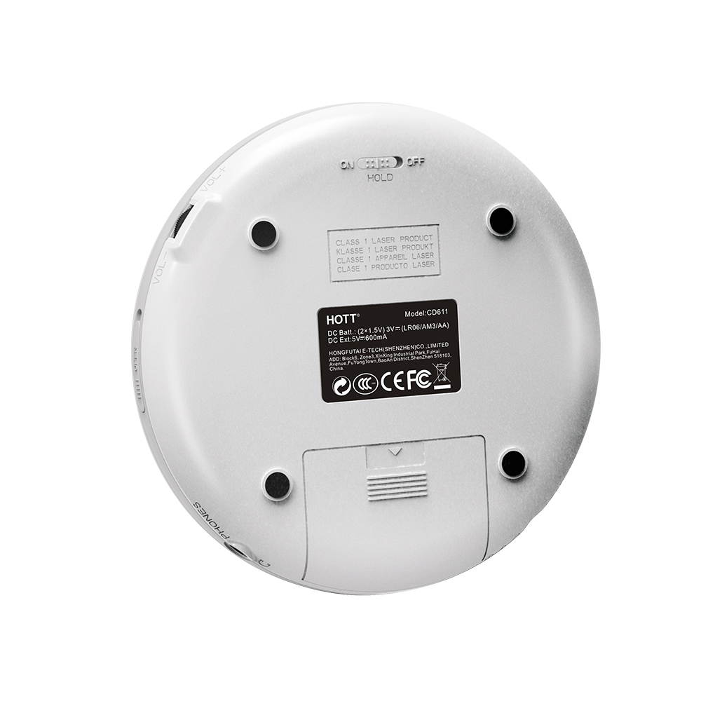 HOTT Portable CD Player Personal Compact Disc Player with LCD Display Stereo Earbuds and USB Power Adapter Electronic Skip Protection Anti-Shock Function