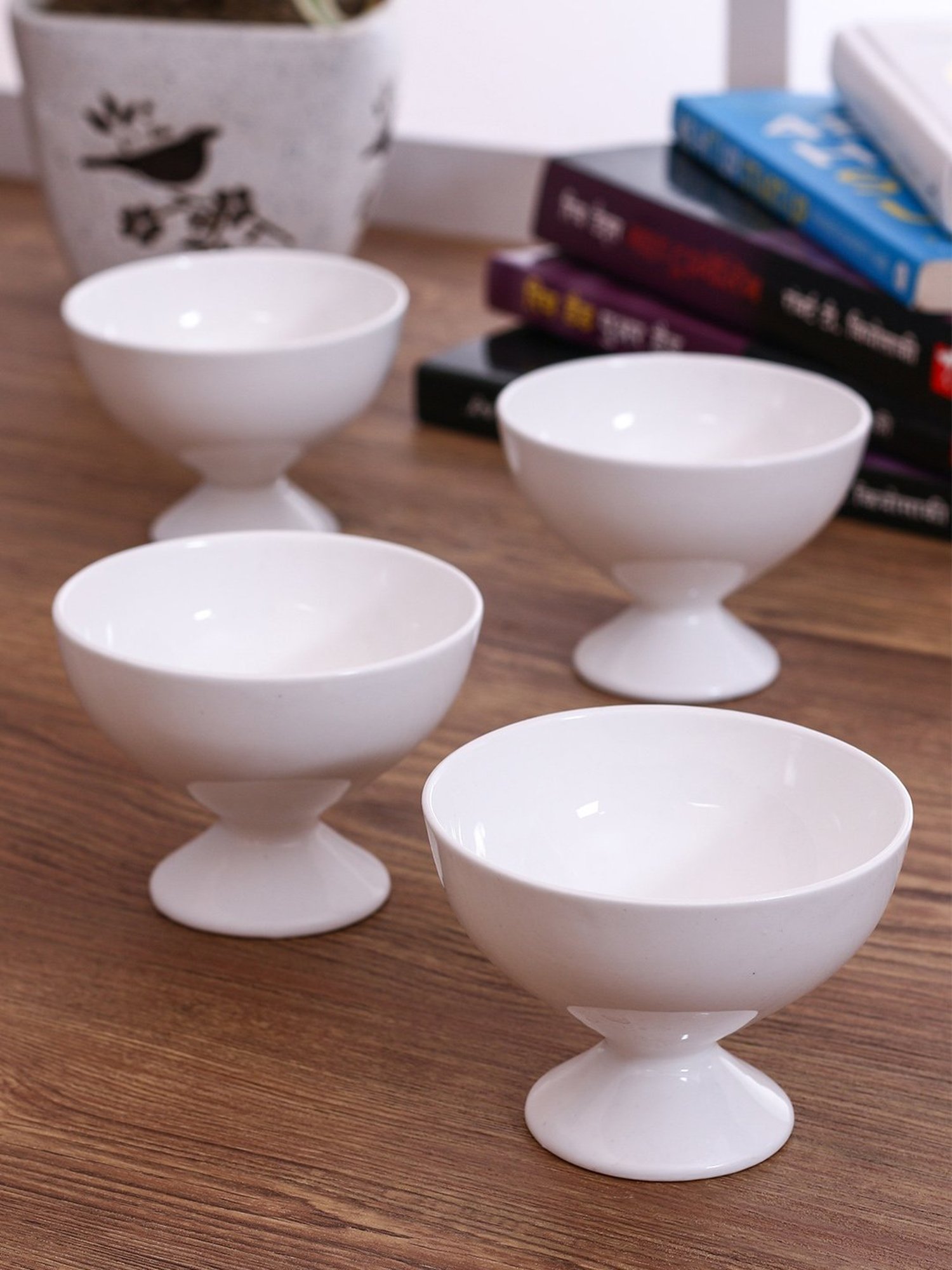 BlackCarrot Black & White Ceramic Dip Bowls Set of 2