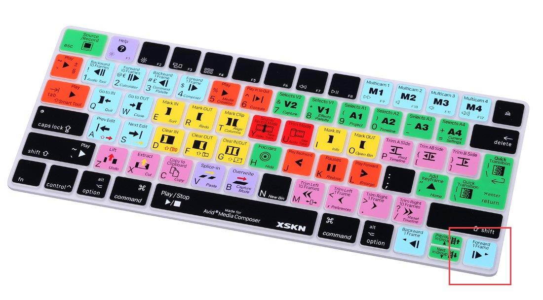 XSKN Avid Media Composer Shortcut Silicone Cover Skin for Apple Magic Keyboard US EU Layout Both (MLA22LL/A) (MLA22B/A)