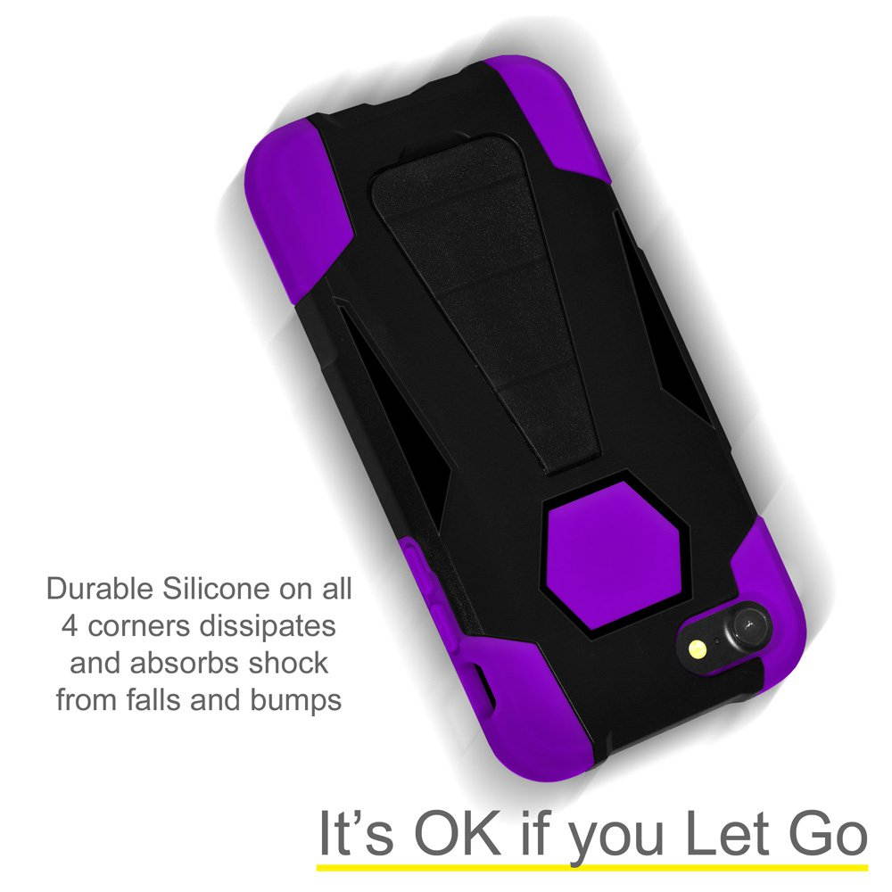 iPhone 7 Case Hybrid Impact Resistant Dual Layer Soft Cover Hard Shell Kick Stand Case for Apple iPhone 7