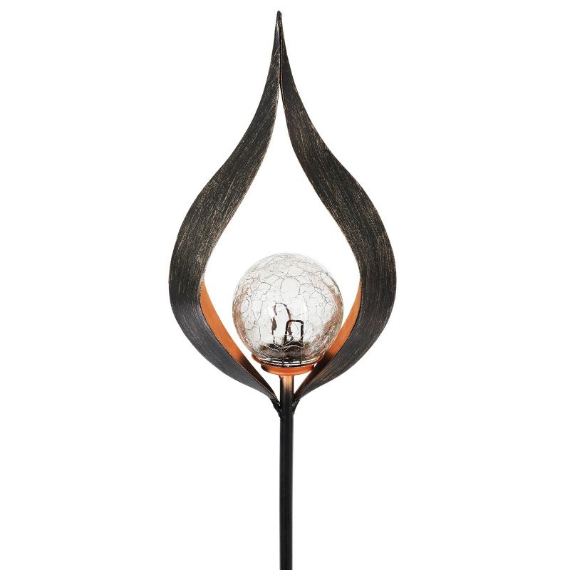 37.2" Solar Flame Torch Stake Black - Exhart