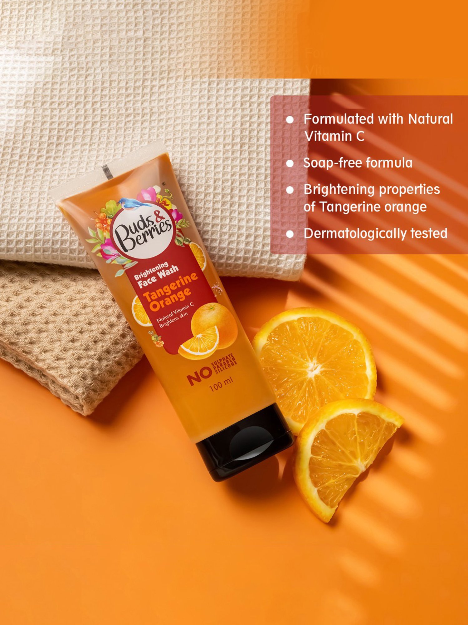Buds & Berries Tangerine Orange Brightening Face Wash - 100 ml