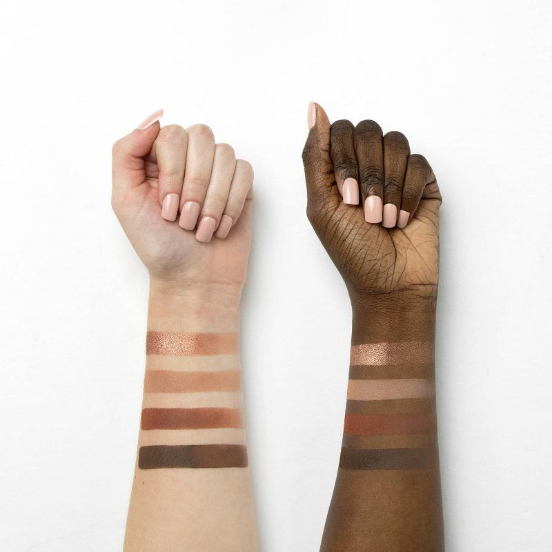 Makeup Geek Monochromatic Eyeshadow Quad Choco Latte - Four Full Size Pans - 0.256oz