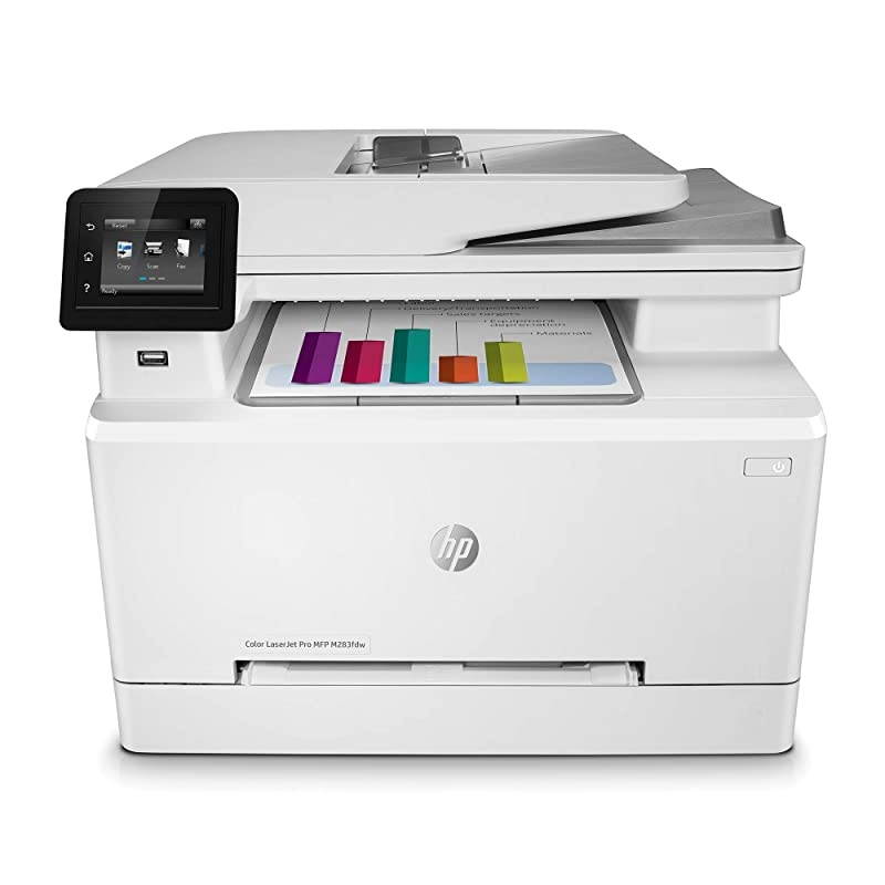 Color LaserJet Pro M283fdw Wireless All-in-One Laser Printer, Remote Mobile Print, Scan & Copy, Duplex Printing, Works with Alexa (7KW75A)
