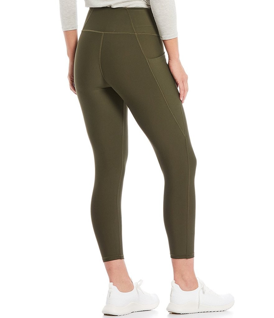 Kinesis Mid Rise Moisture Wicking Side Pocket Crop Leggings