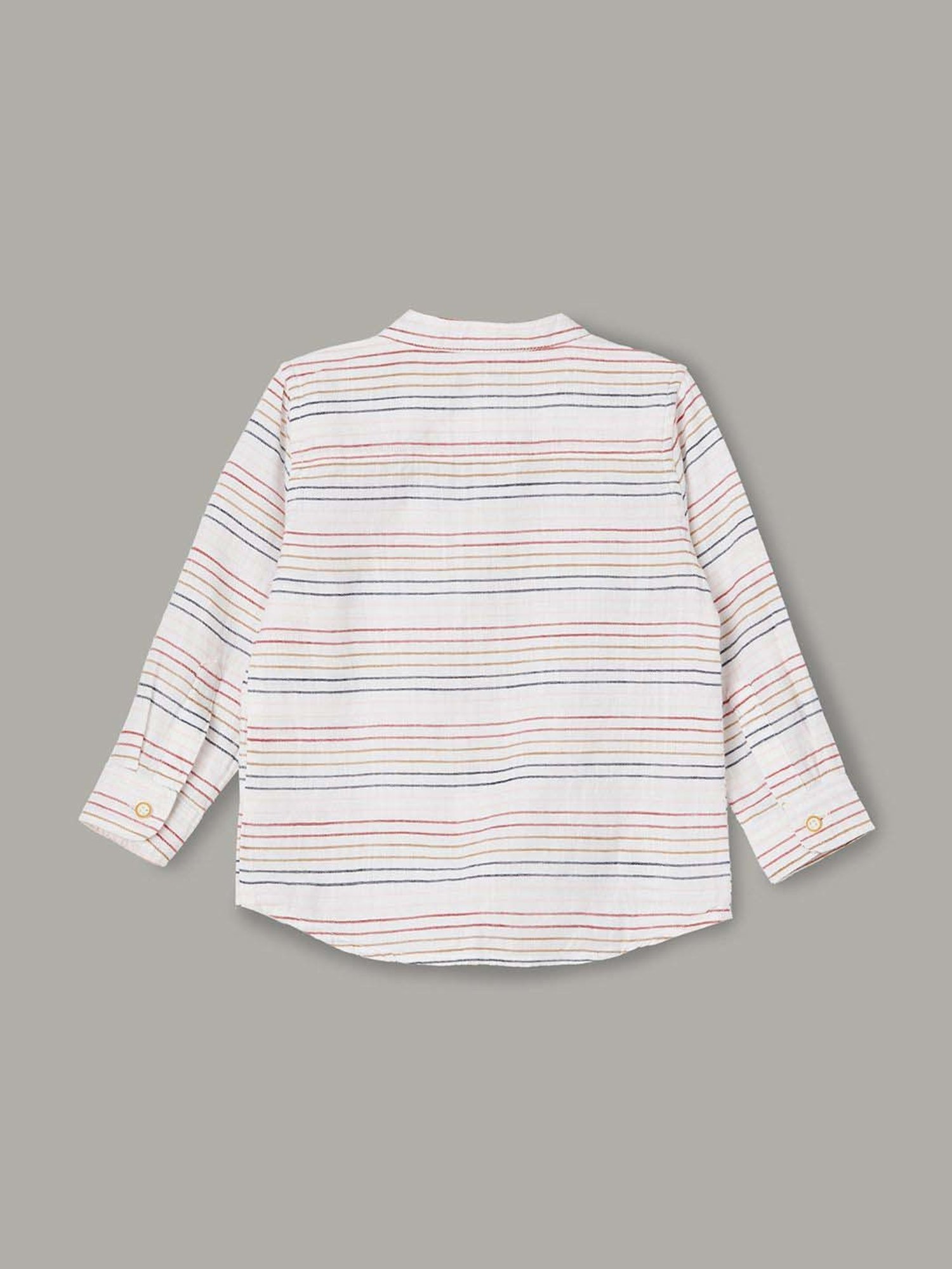 Juniors by Lifestyle Boys Multicolor Cotton Striped Full Sleeves Shirt