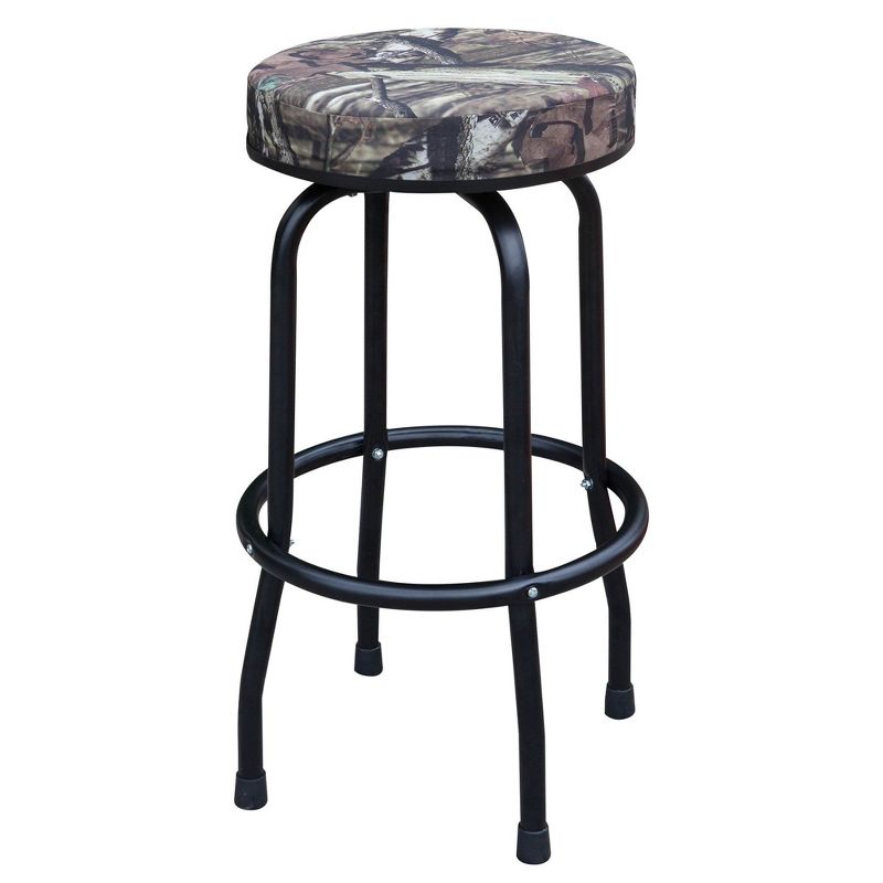 Torin Big Red 360 Degree Swivel Garage Shop Padded Bar Stool Seat, Mossy Oak