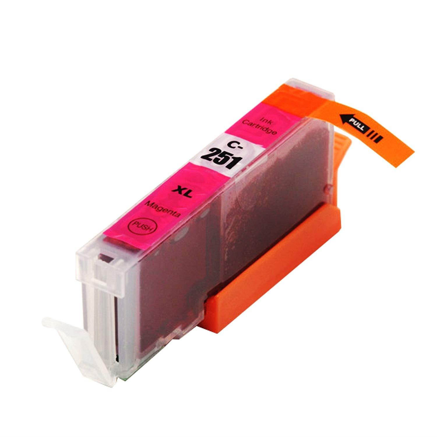 4 Pack INK4WORK Compatible Replacement For CLI-251XL CLI-251 XL Magenta Ink Cartridge For PIXMA MX722 MX922 iP7220 iP8720 iX6820 MG5420 MG5422 MG5520 MG5522 MG5620 ....