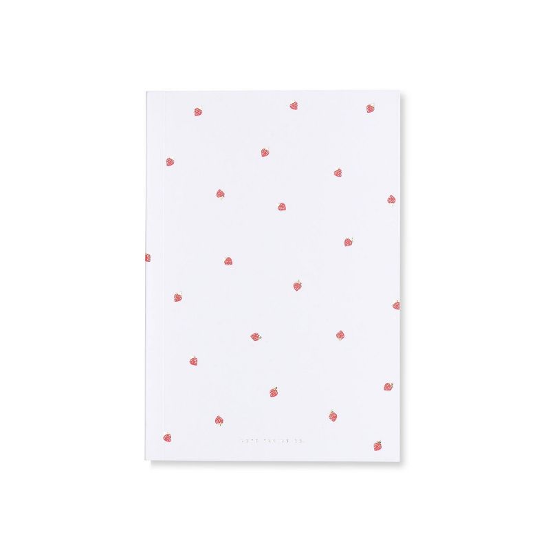 Special Lined Strawberry Composition Notebook White- West Emory