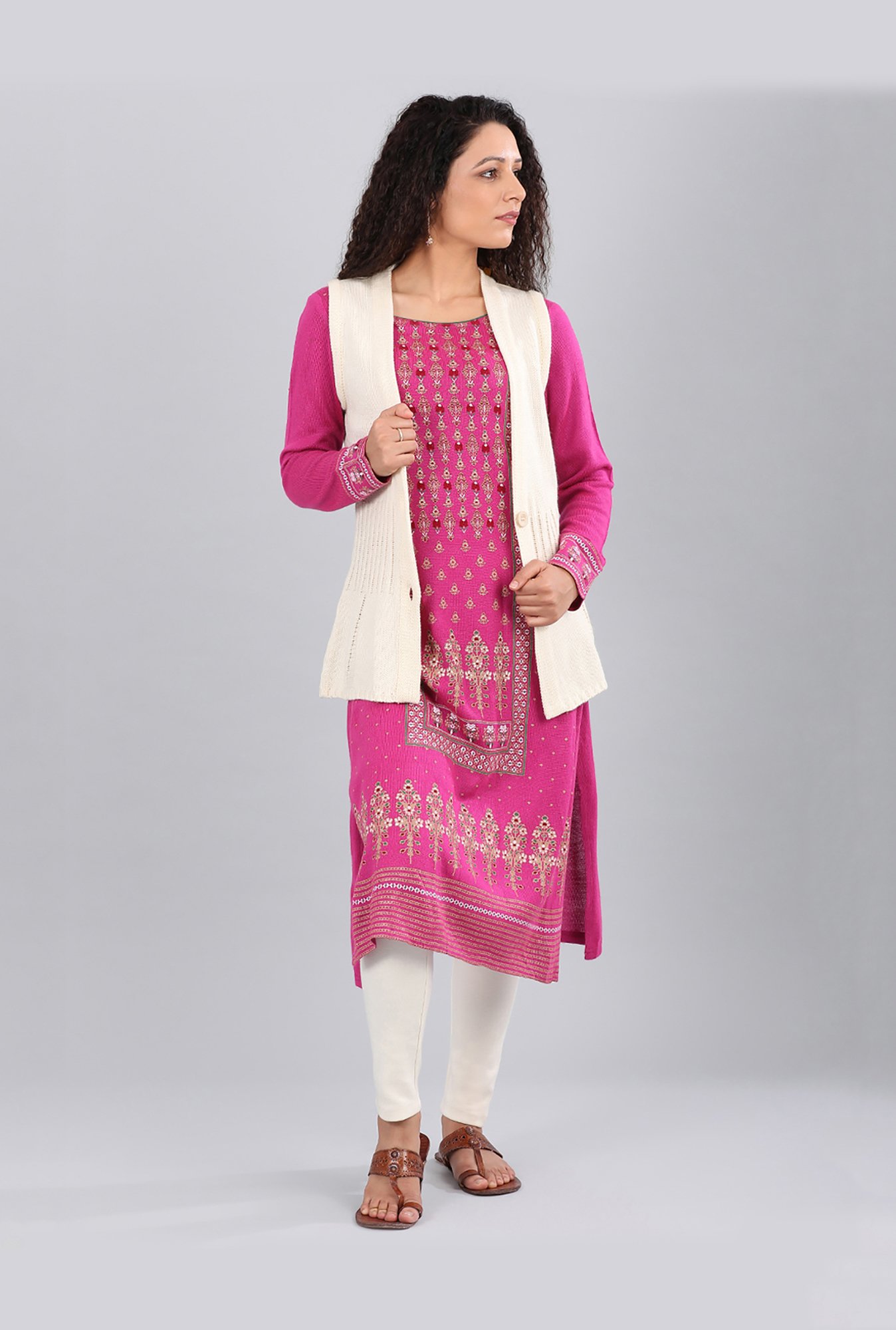 Aurelia Off White Striped Sweater