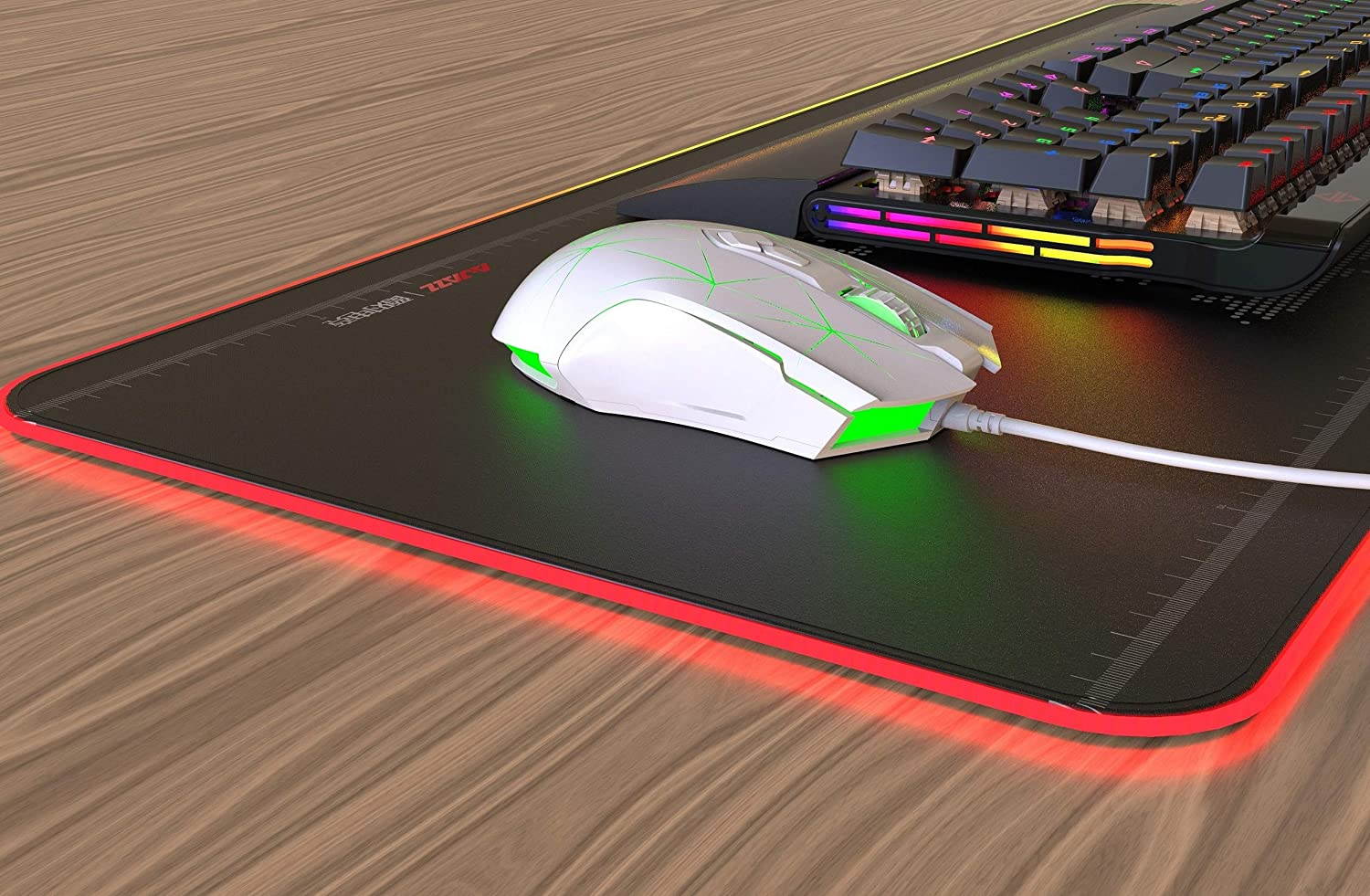 RGB Gaming Mouse, Programmable 7 Buttons, Ergonomic LED Backlit USB Gamer Mice Computer Laptop PC, for Windows Mac OS Linux, Star White