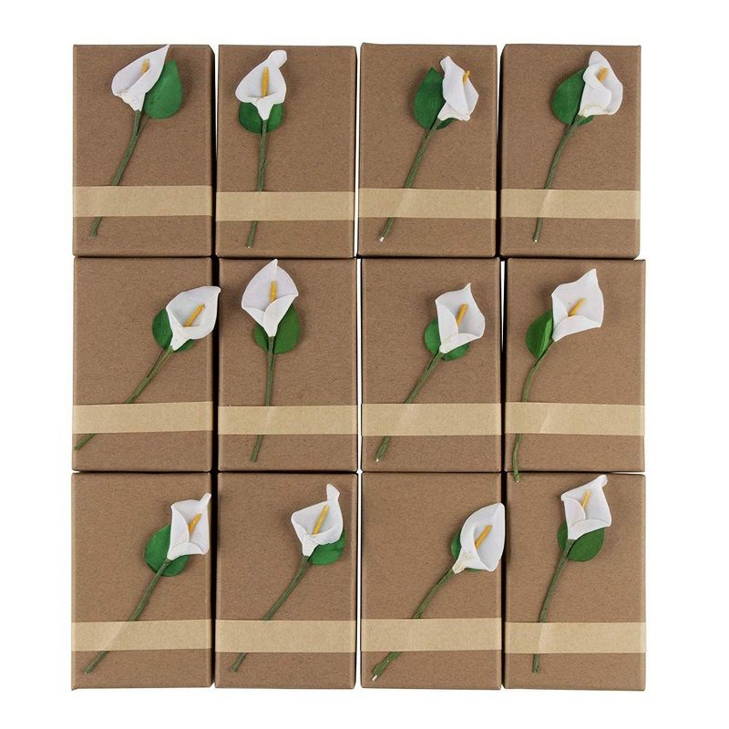24 Small Jewelry Gift Boxes with Floral Design for Ring Pendant Necklace Display