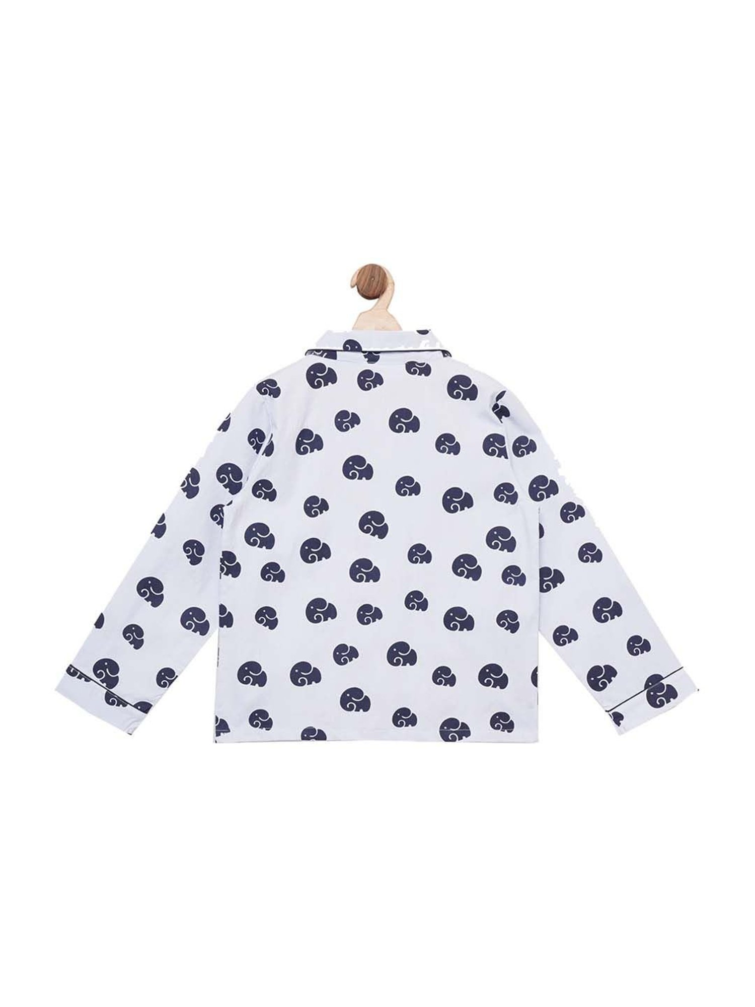 Fluffalump Boys Multicolor Cotton Printed Nightwear Top & Pants Set