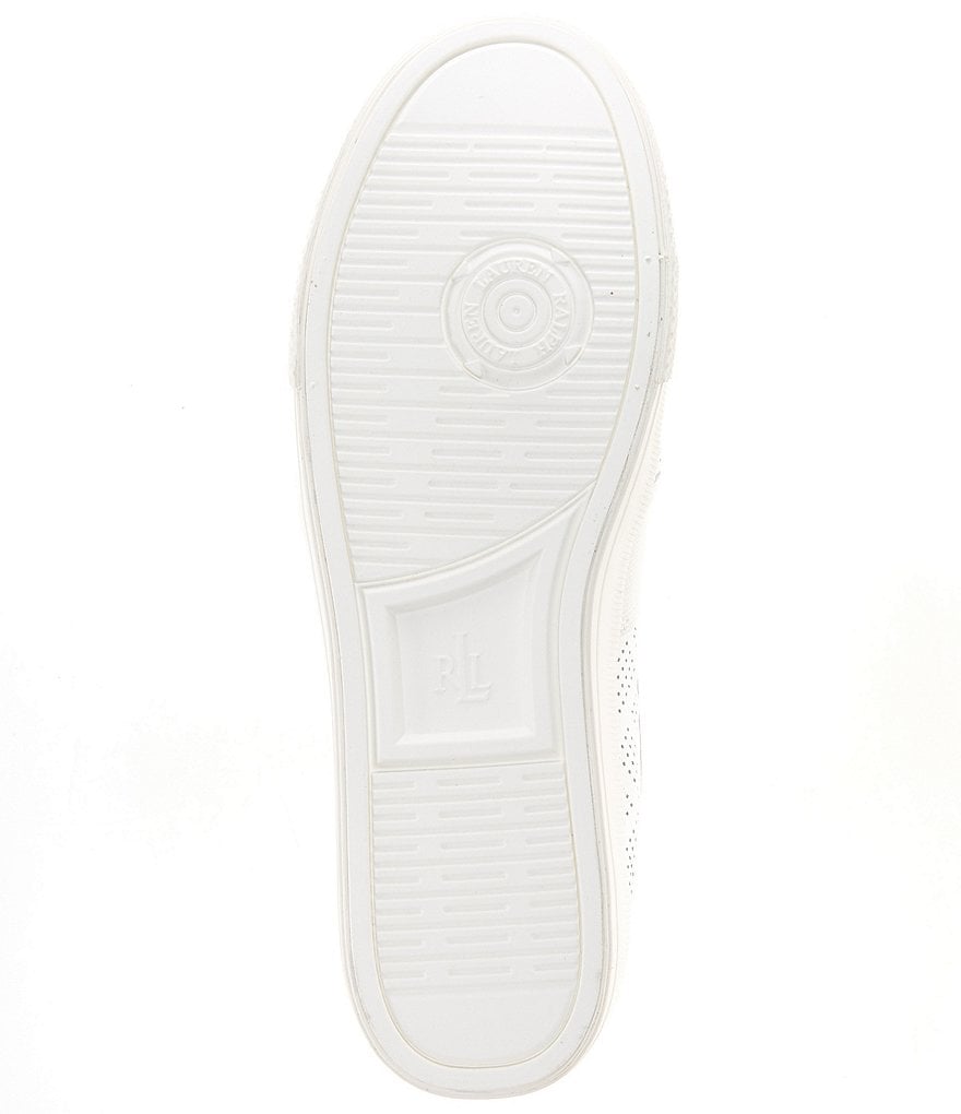 Lauren Ralph Lauren Jinny Perforated Leather Slip-On Sneakers