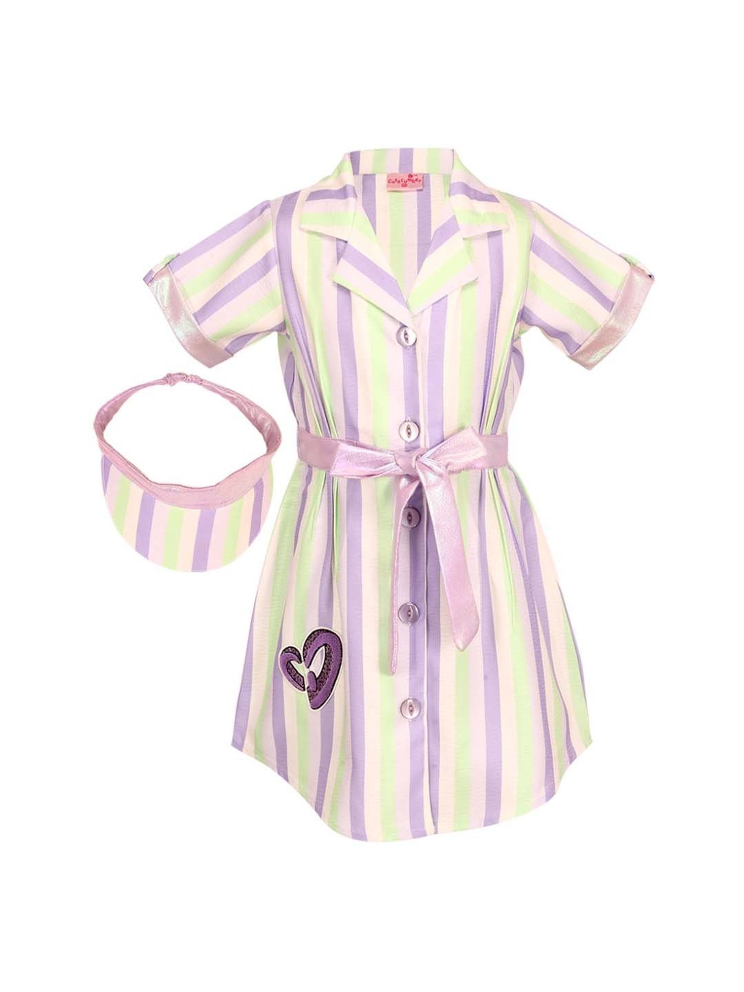 Cutecumber Kids Multicolor Striped Dress