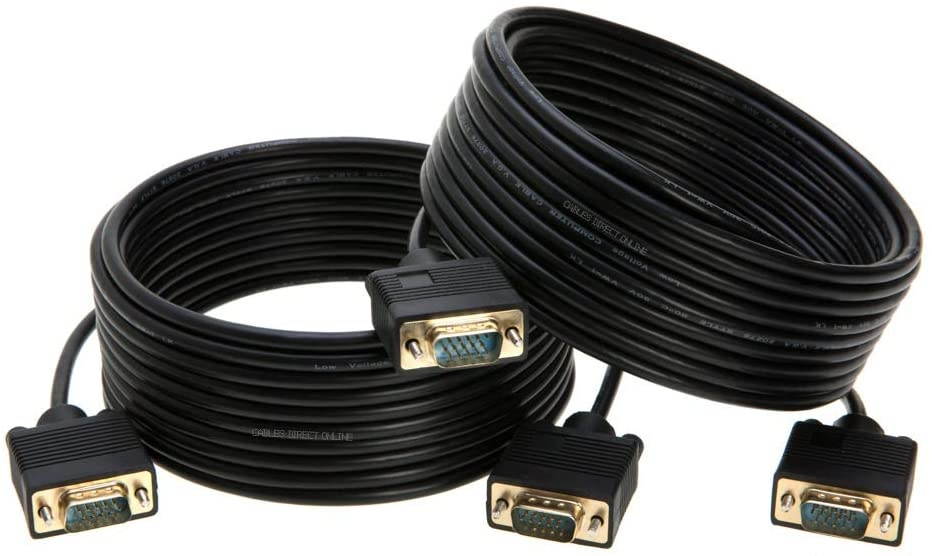 Premium SVGA (Super VGA) Monitor Cable Male to Male 3Ft - 100FT (SVGA 30FT)