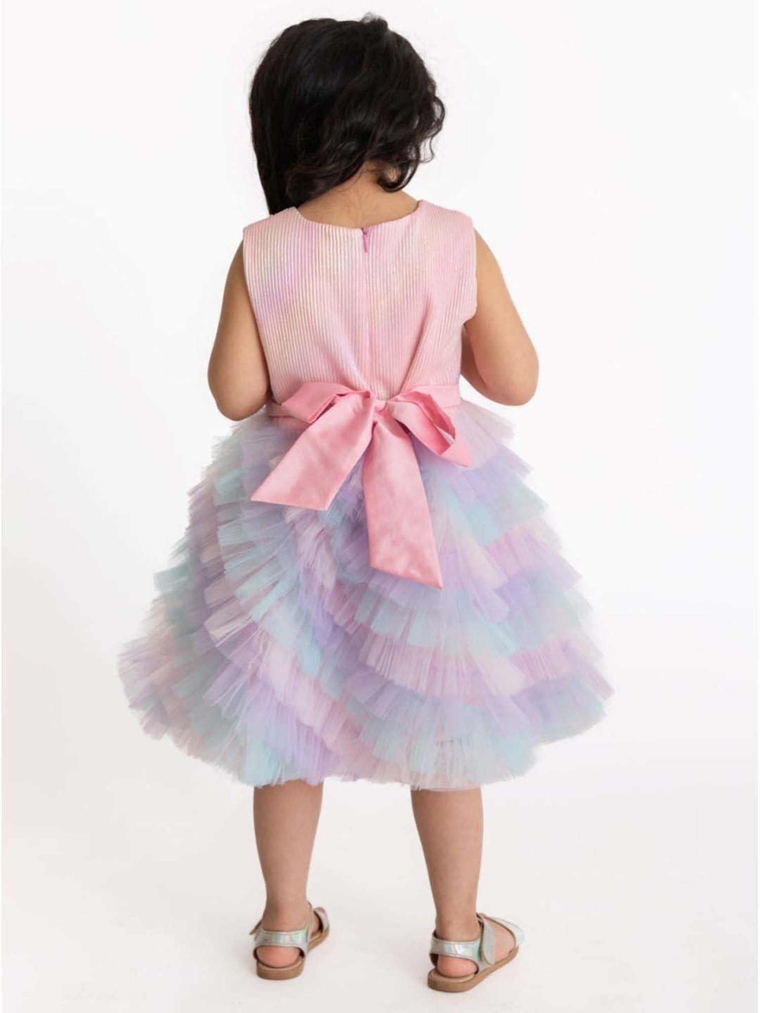 A Little Fable Lavender Applique Dress