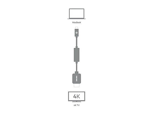Kanex K173-1148-BK6F USB-C to HDMI Cable with 4K Support 6 ft. 2m