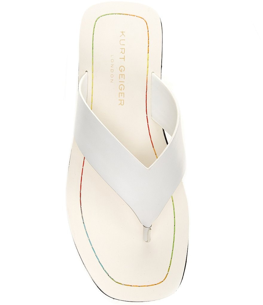 Kurt Geiger London Molly Leather Thong Sandals