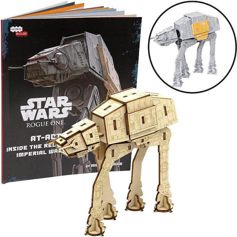 Incredibuilds Star Wars Imperial Walker Book & Wood Model Figure Kit