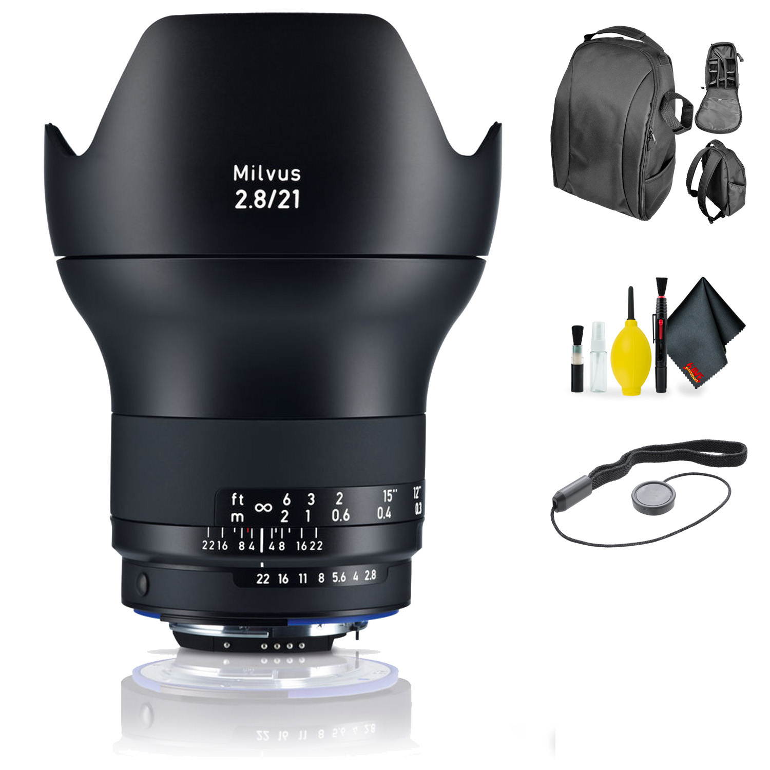Zeiss Milvus 21mm f/2.8 ZF.2 Lens for Nikon F - 2096-548 + Deluxe Lens Cleaning Kit