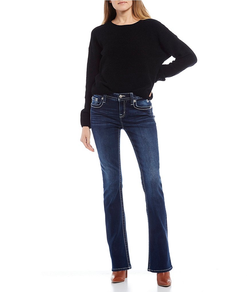 Miss Me Embroidered Pocket Bootcut Jeans