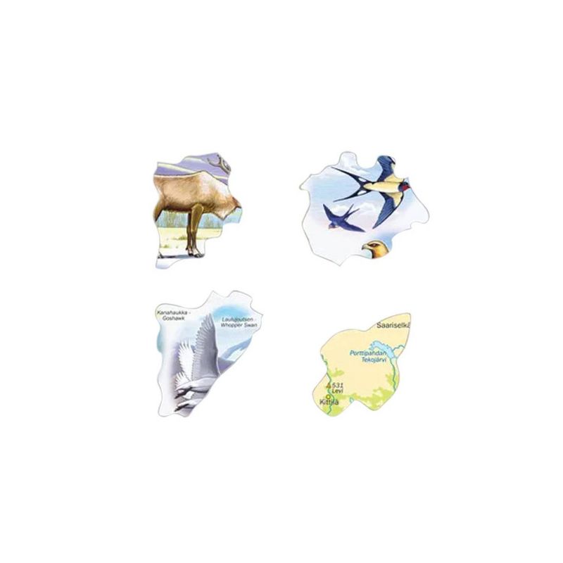 Larsen Puzzles Finland Map with Animals Kids Jigsaw Puzzle - 78pc