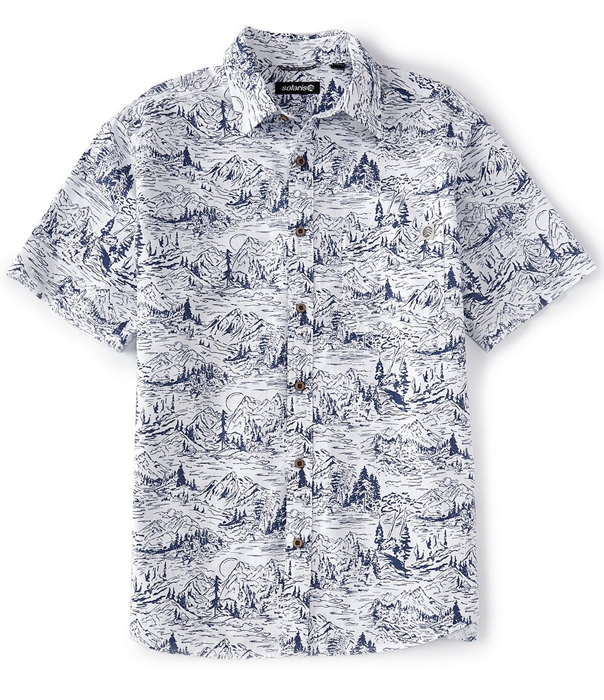 Solaris Short-Sleeve Map Printed Sportshirt
