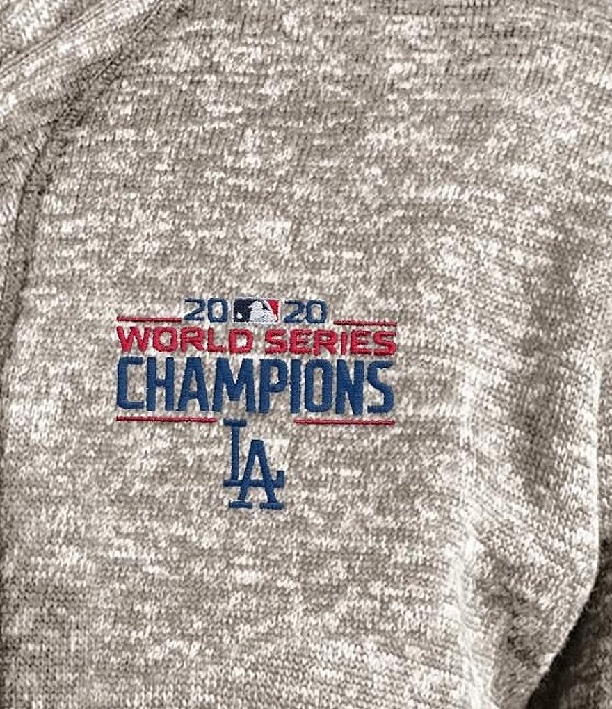 Antigua Los Angeles Dodgers 2020 MLB World Series Champions Fortune Quarter-Zip Pullover