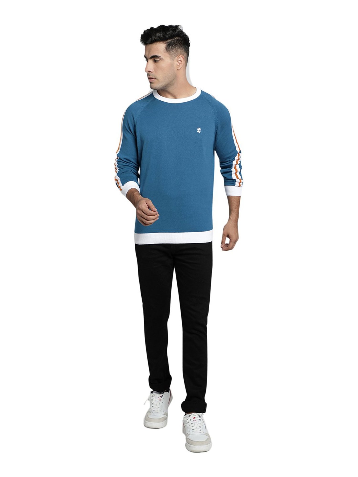 Red Tape Blue Round Neck Sweater