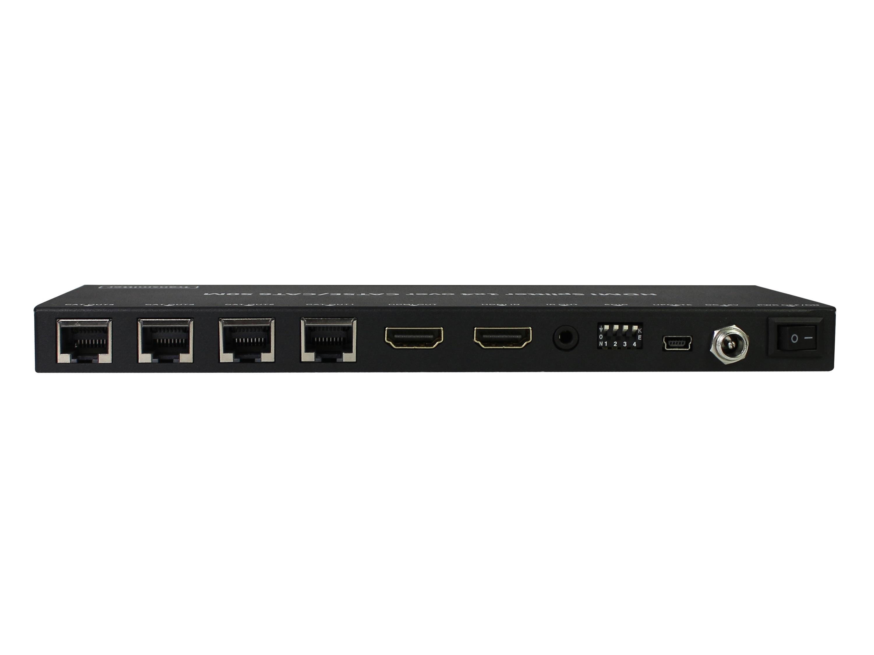 A-Neuvideo ANI-0104POE: HDMI POE 1x4 SPLITTER OVER CAT5e/6 EXTENDER (Includes (4) Receivers)
