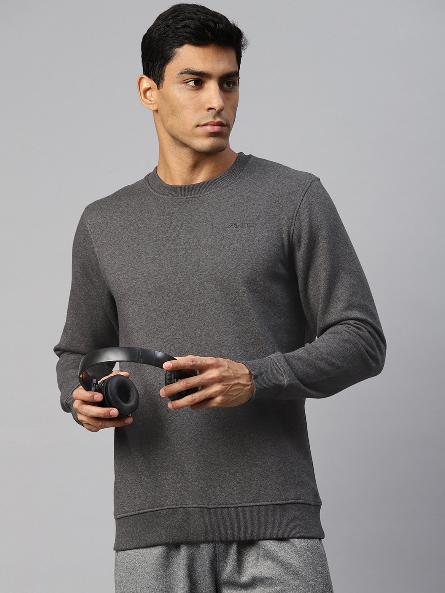 ALCIS Grey Regular Fit Sweatshirt
