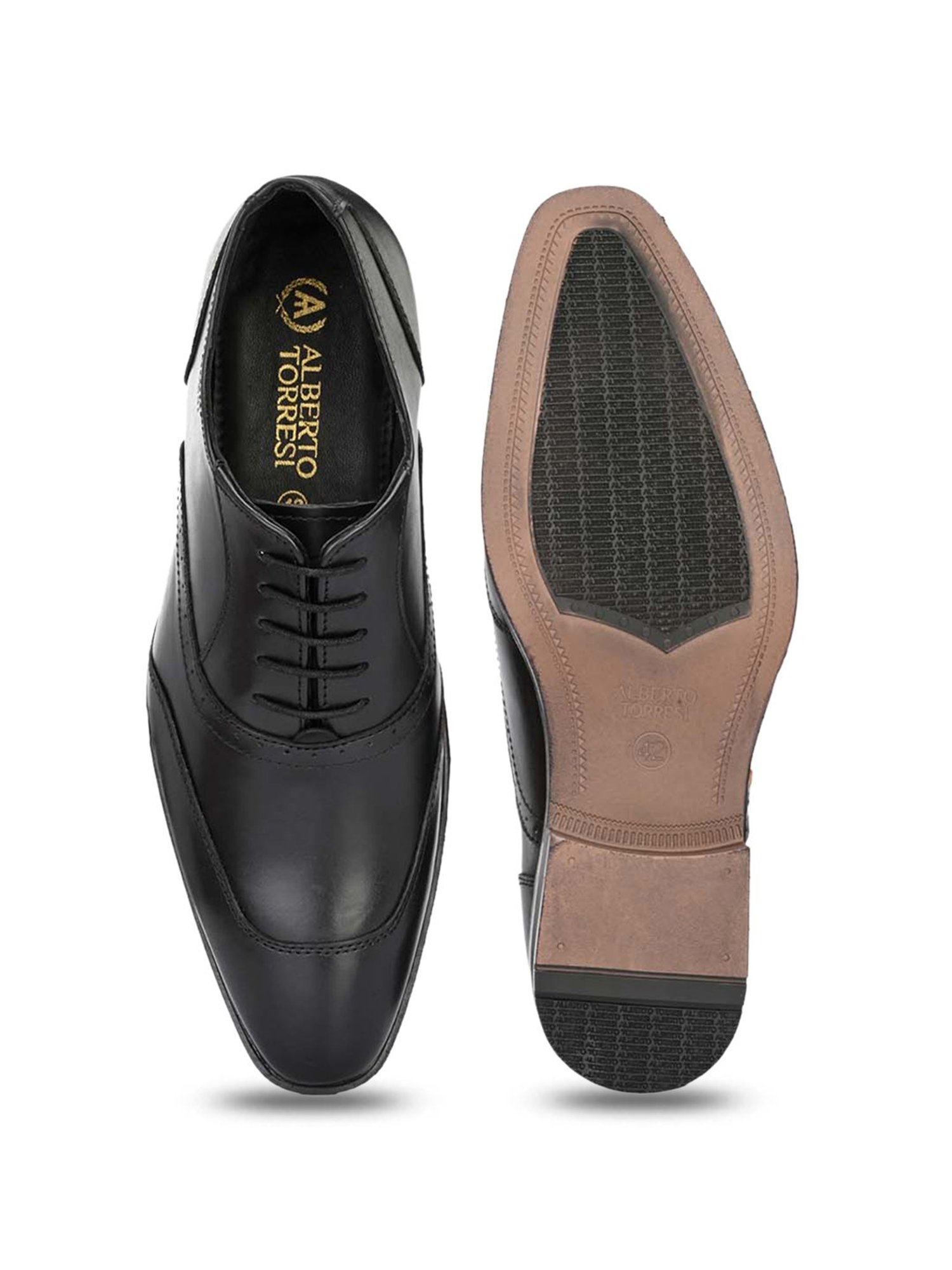 Alberto Torresi Men's Black Oxford Shoes