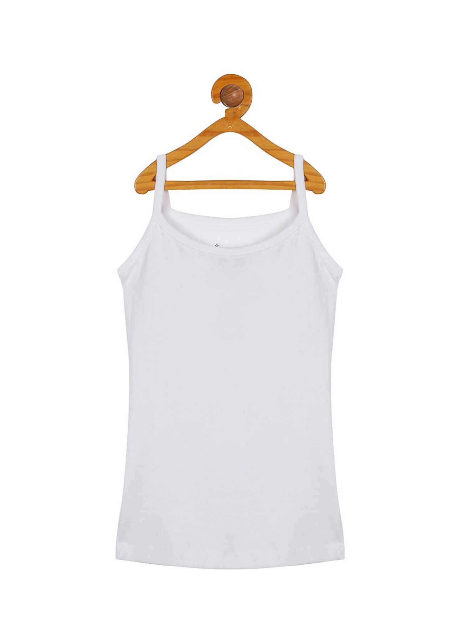 Kiddopanti Kids White Solid Tank Top (Pack Of 5)