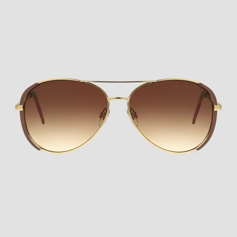 Women's Aviator Sunglasses - A New Day™ Gold