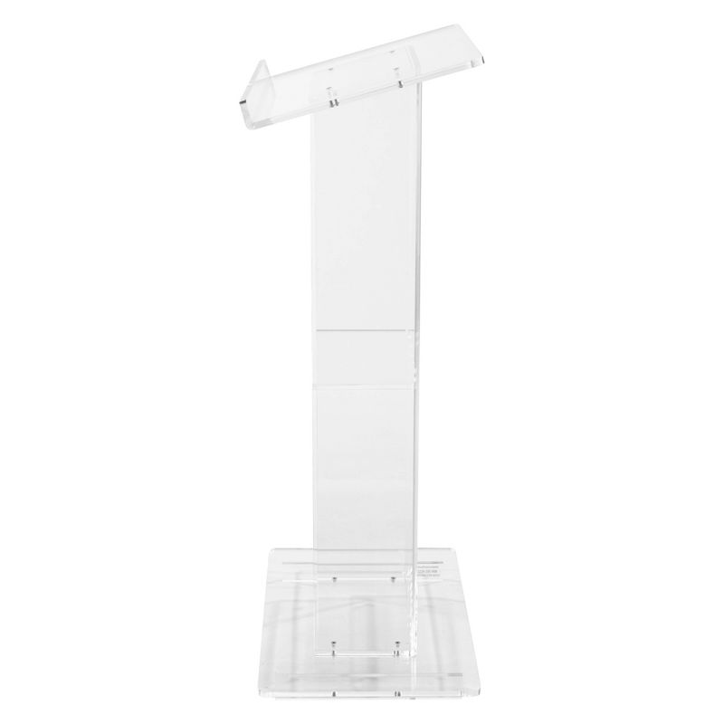 Lectern with Shelf Clear Acrylic - Hampton Collection