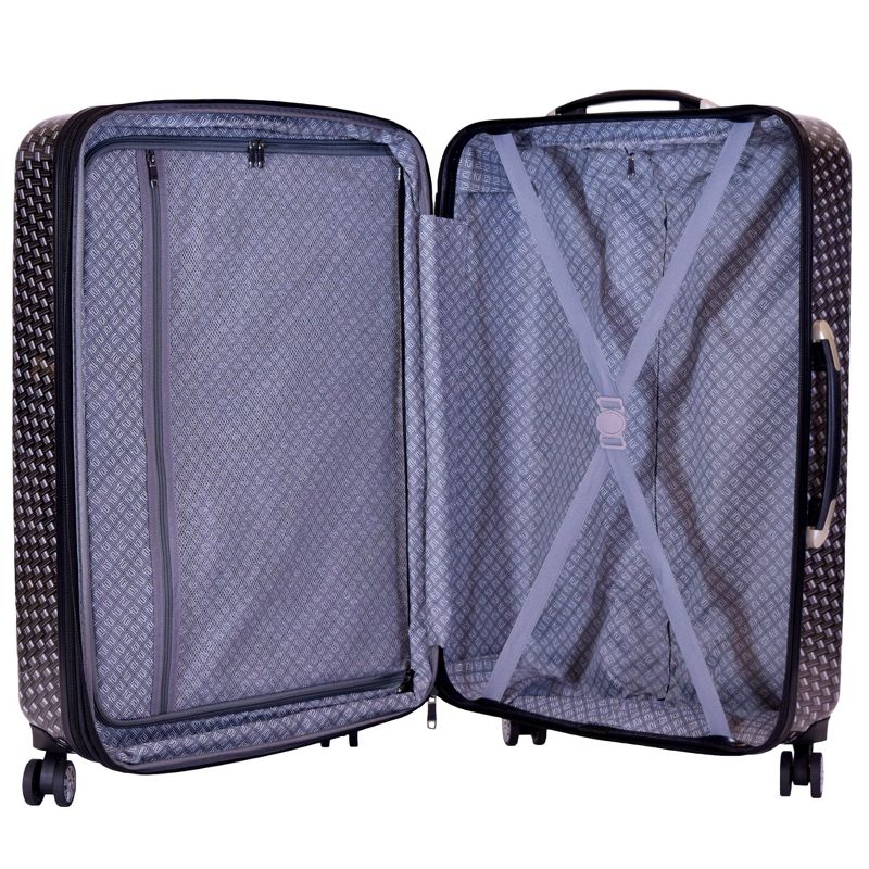 FUL 3pc Hardside Spinner Luggage Set - Metal Chain Swirl