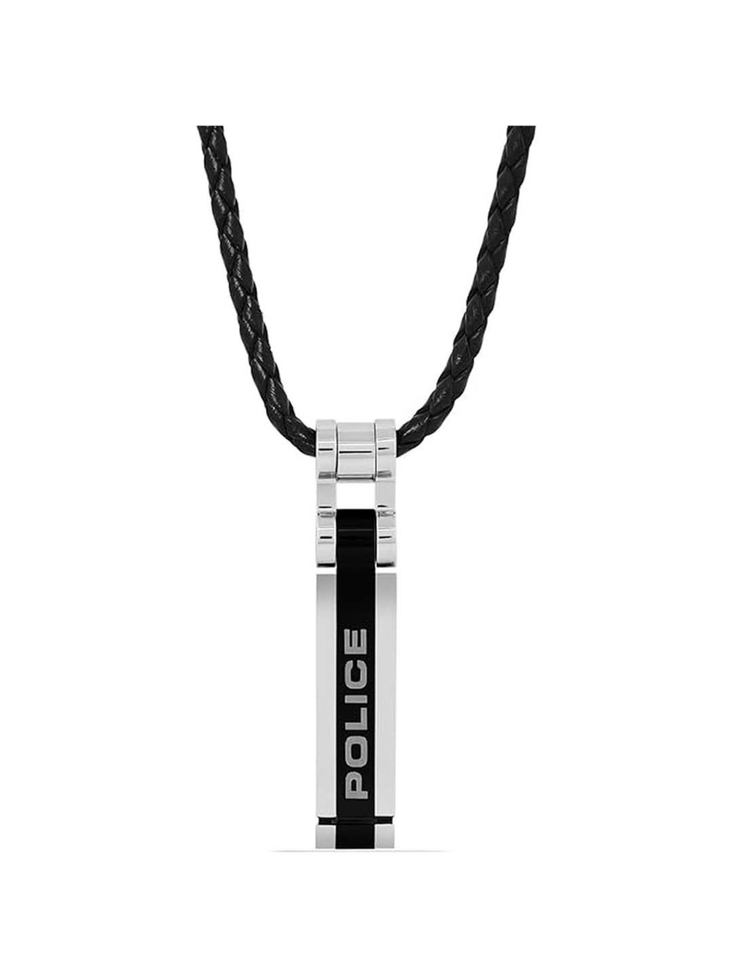 Police Black Color Necklace for Men - PJ.26276PLSB/03