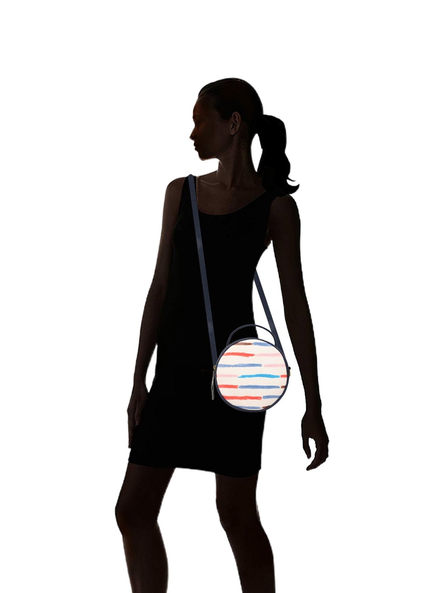 Bagsy Malone Navy Blue Printed Medium Handbag