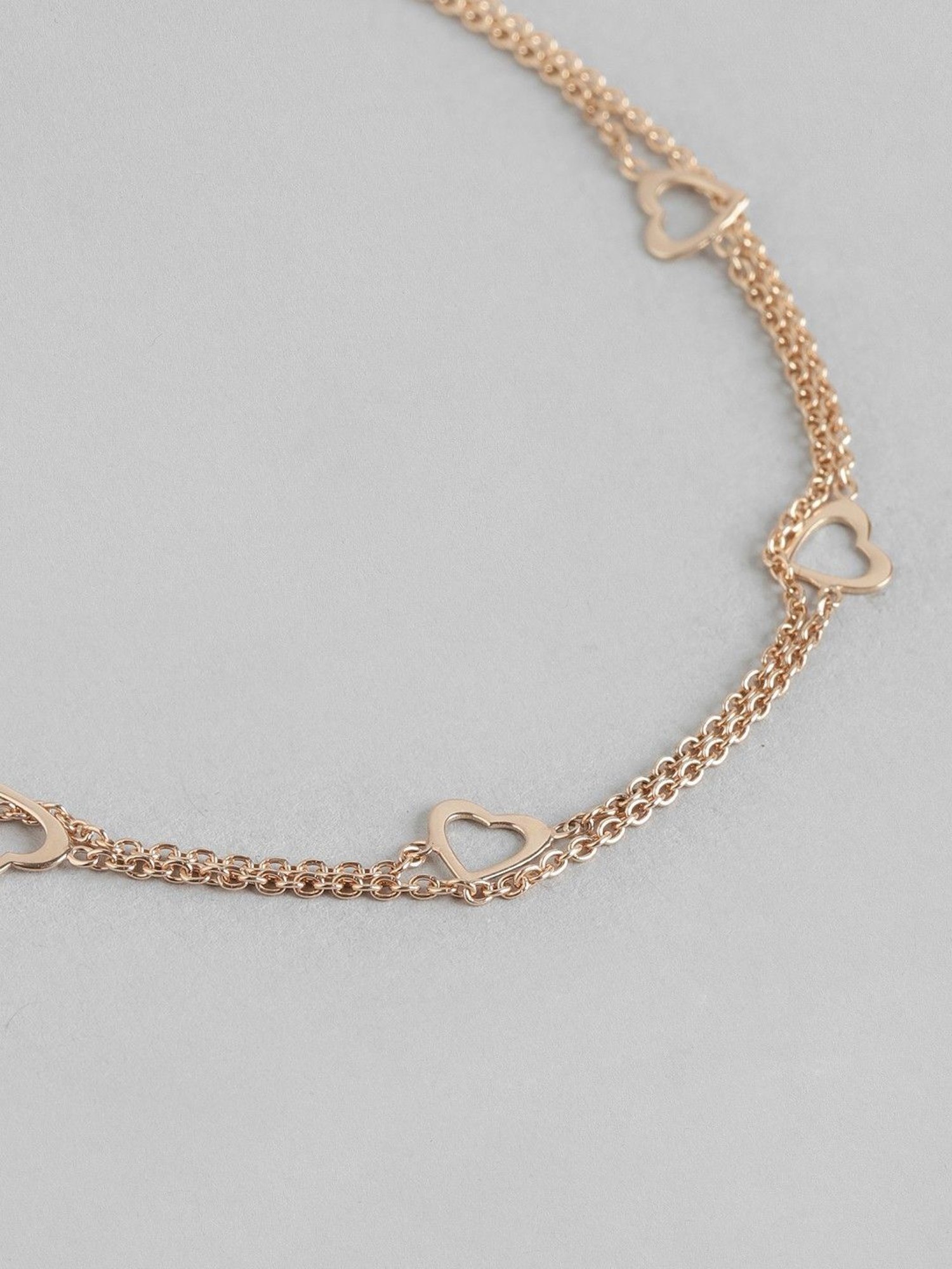 Zavya 92.5 Sterling Silver Heart Anklet for Women