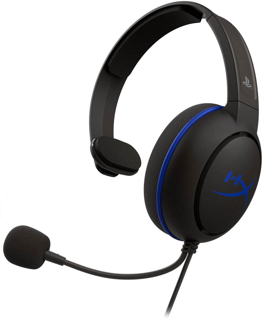 HyperX Cloud Chat Headset &ndash; Official Playstation Licensed for PS4, Clear Voice Chat, 40mm Driver, Noise-Cancellation Microphone, Pop Filter, in-Line Audio Controls, Lightweight, Reversible