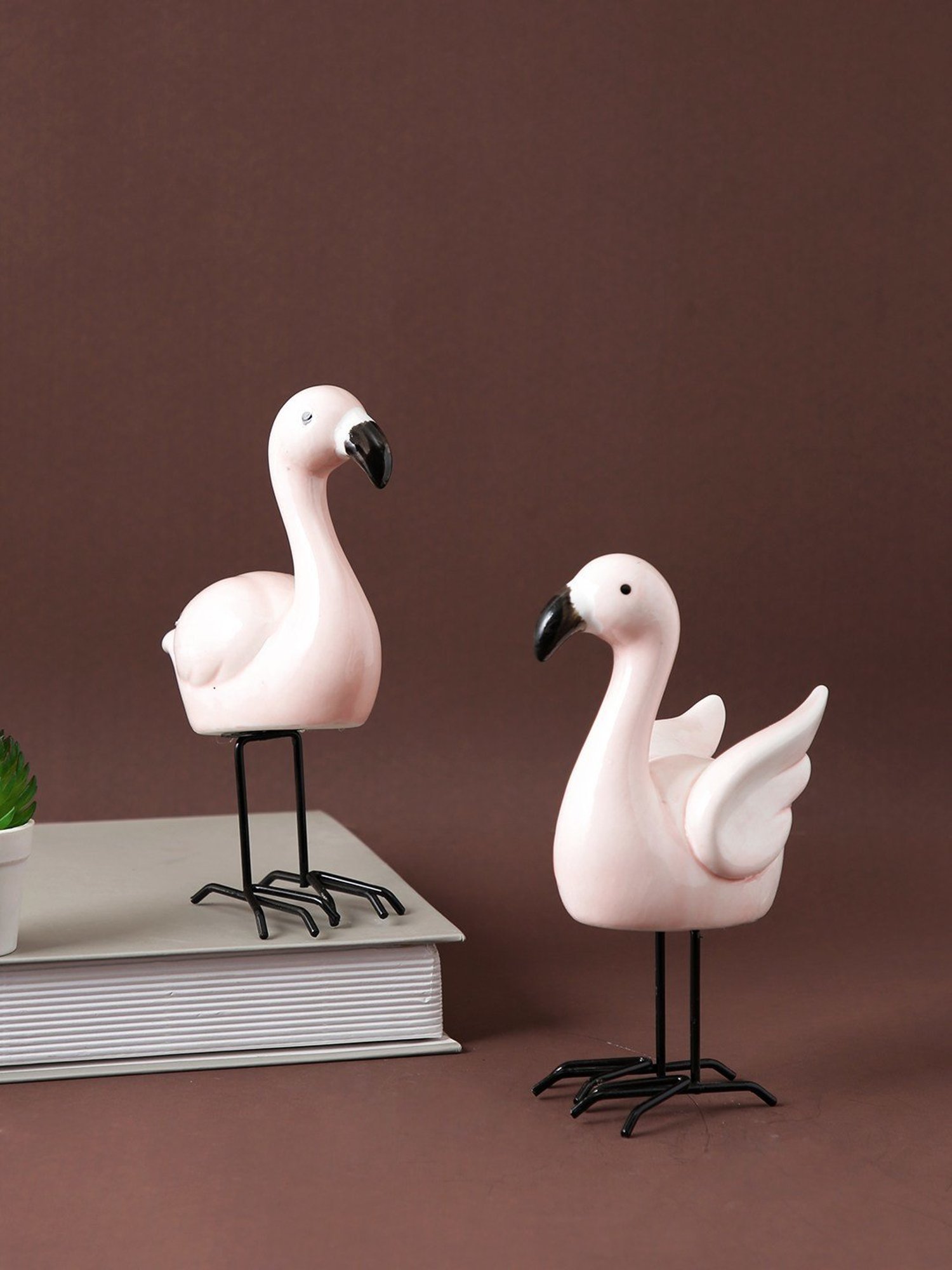 Tayhaa Cute and Petite Flamingo Duo Ceramic Set