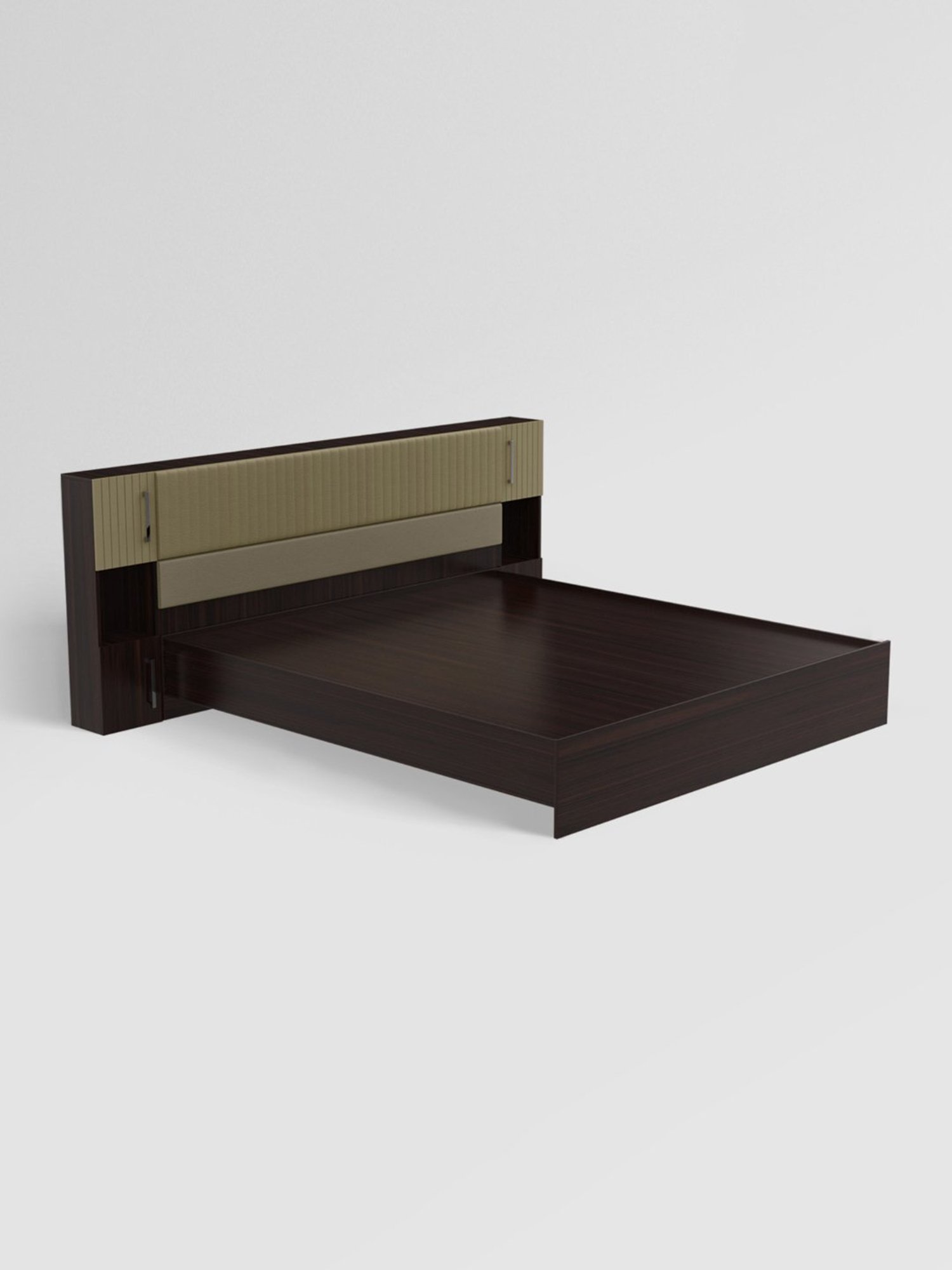 Nilkamal Riva Black Engineered Wood King Size Bed with Storage