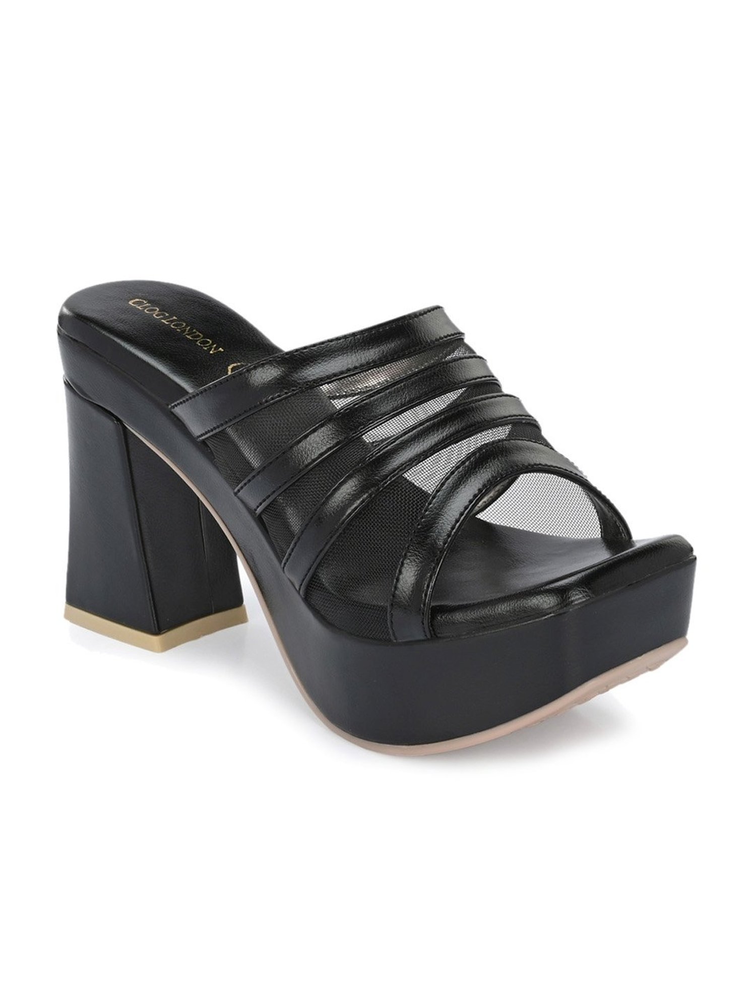 Clog London Women's Black Casual Sandals