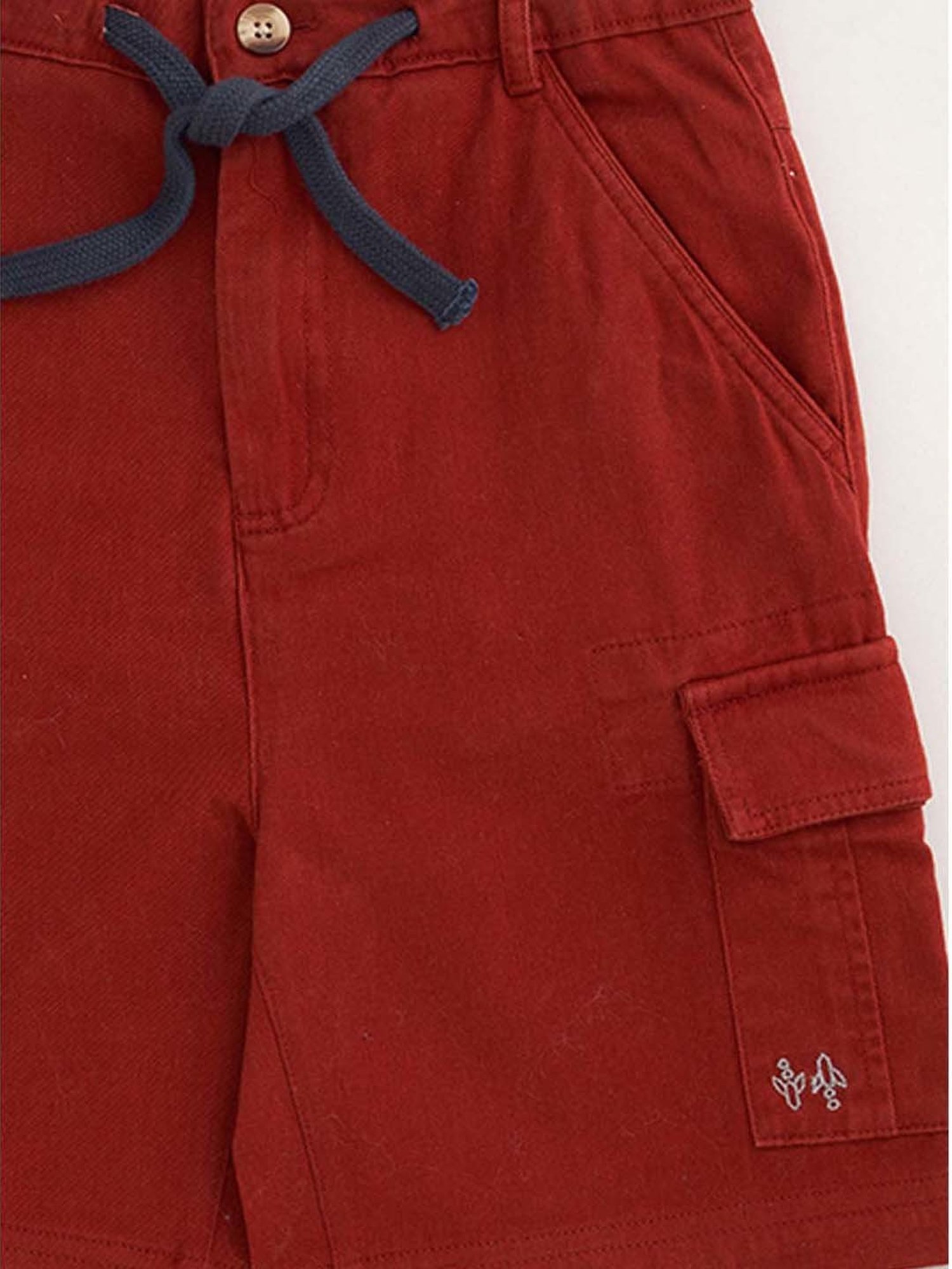 Angel & Rocket Kids Red Cotton Regular Fit Shorts