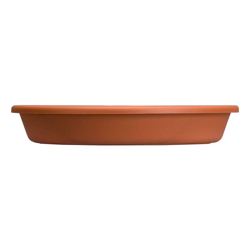 HC Companies Indoor Outdoor Classic Plastic 21 Inch Round Plant Flower Pot Planter Deep Saucer Drip Tray, Fits 24 Inch Pot
