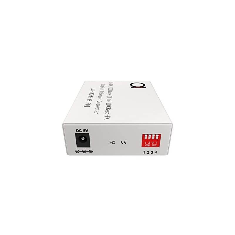 Mode Gigabit Fiber Media Converter BuiltIn Fiber Module 20 km 1242 miles SC to UTP Cat5e Cat6 101001000 RJ45 Auto Sensing Gigabit or Fast Ethernet Speed Jumbo Frame LLF Support