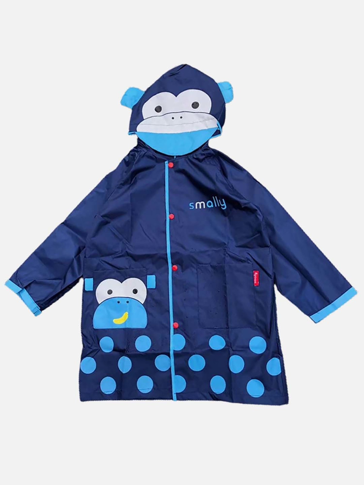 Little Surprise Box Kids Yellow Printed Full Sleeves Raincoat